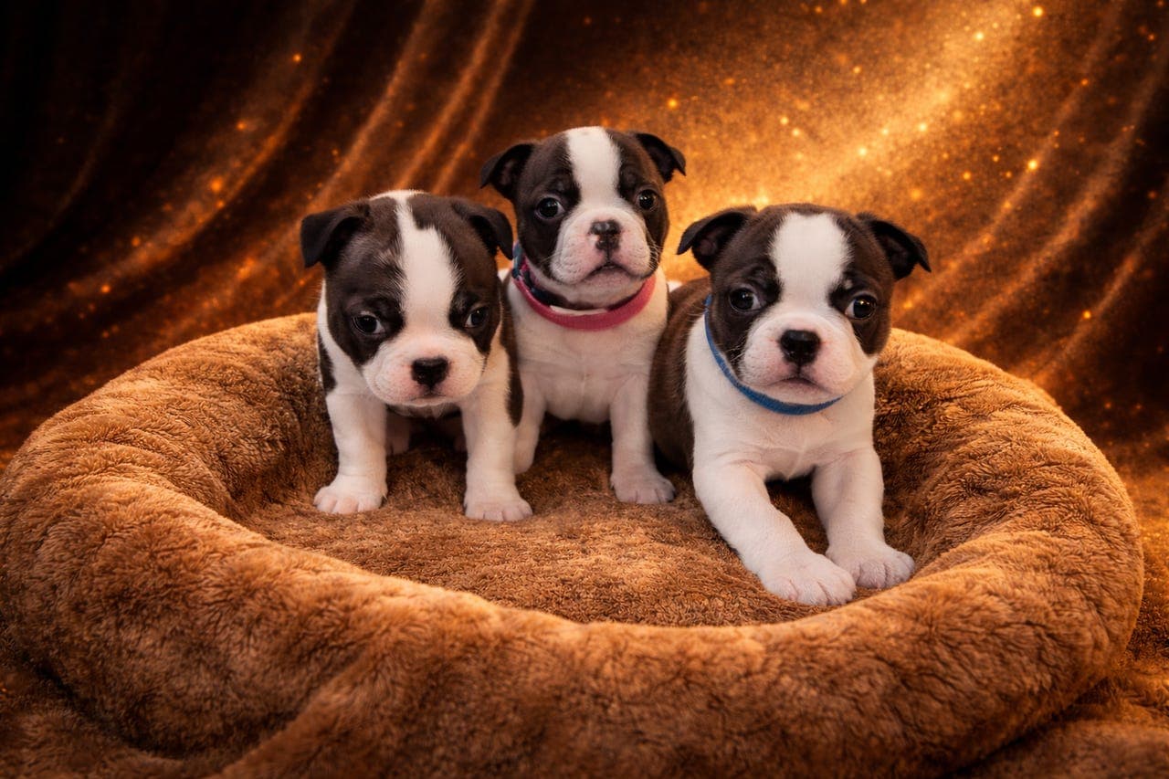 Boston Terrier tispevalp søker forvert
