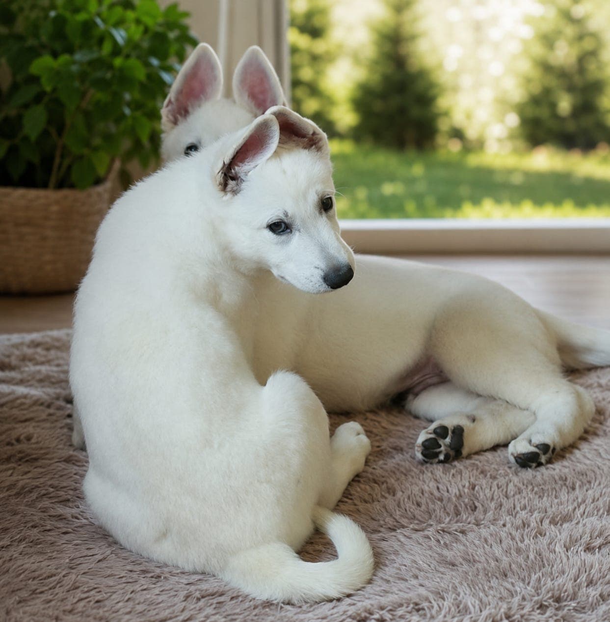 Lovende Hvite Gjeterhund valper